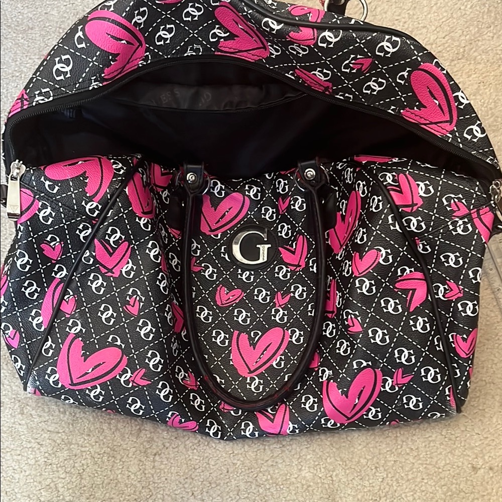 Black and Pink Heart Women's Bag